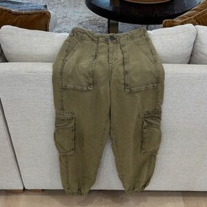 All Saints Women's Olive Cargo Jeans